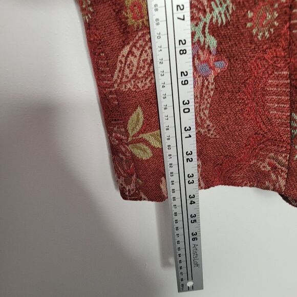 Floral boho tapestry button front hippie retro y2k quirky short trench coat S - Picture 5 of 5